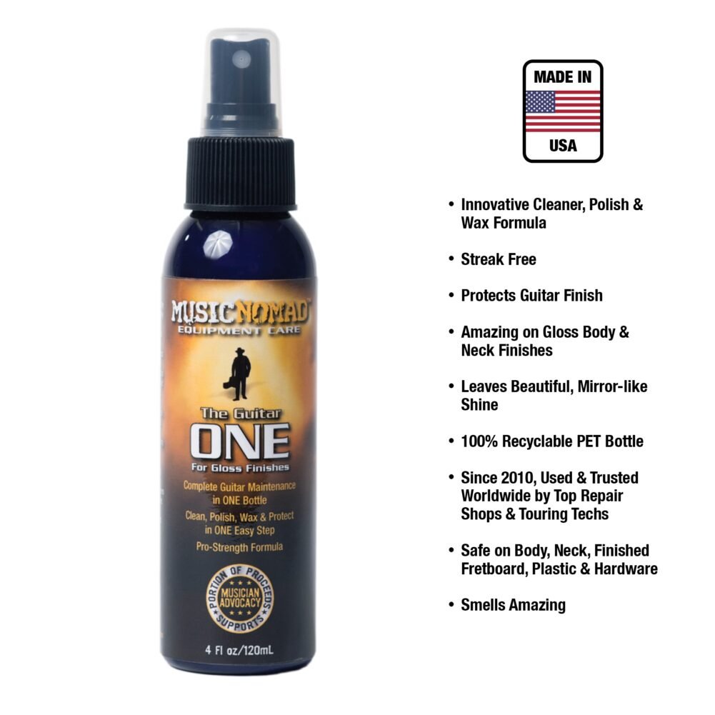 MN103: The Guitar ONE - All in 1 Cleaner, Polish, Wax for Gloss Finishes Made In USA