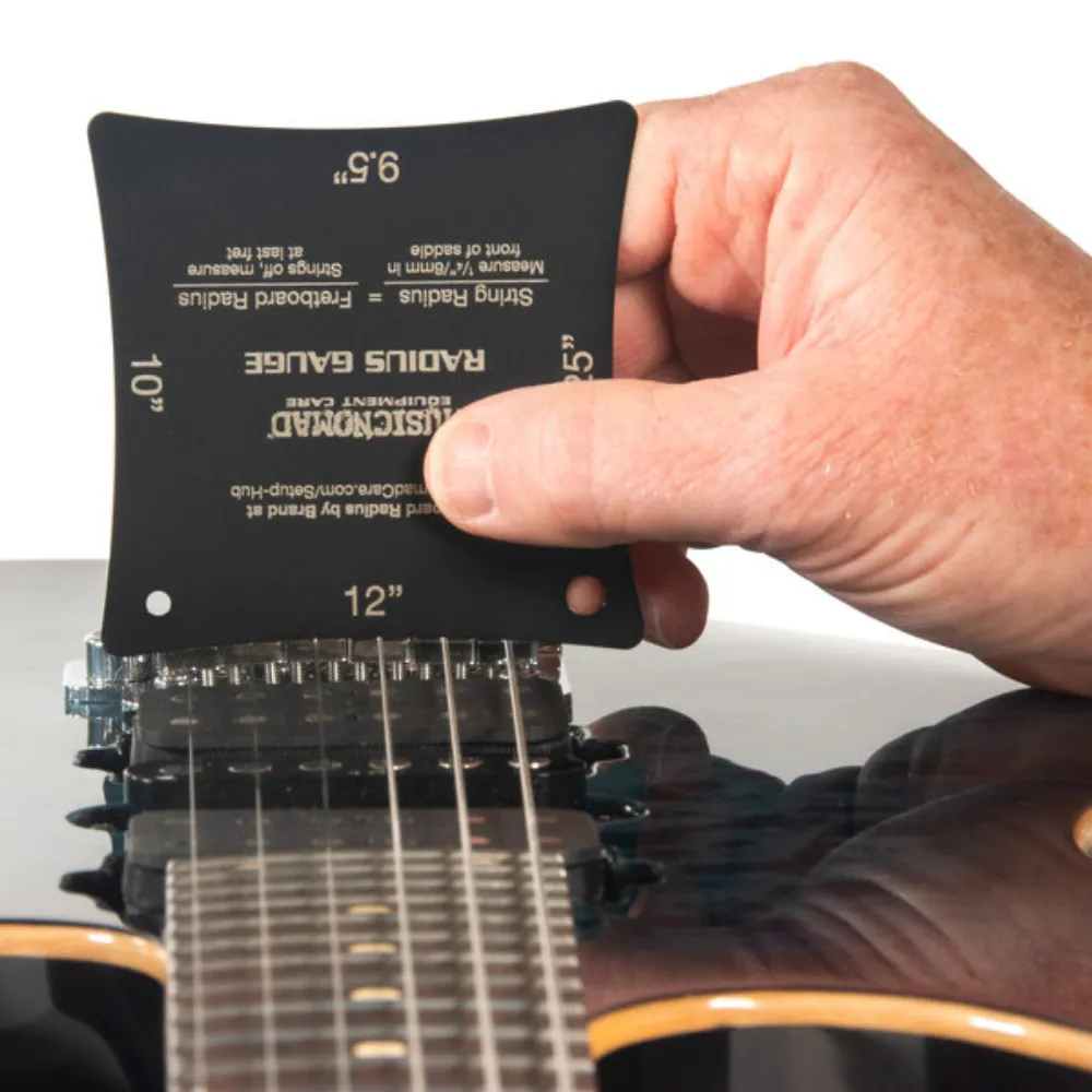 Using MusicNomad Radius Gauge on Electric Guitar