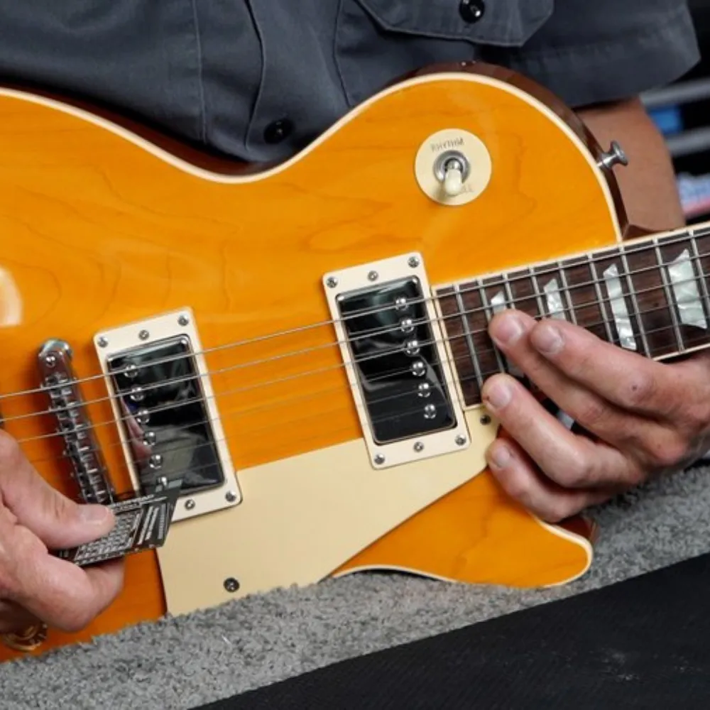 Using MusicNomad Radius Gauge on Gibson Les Paul