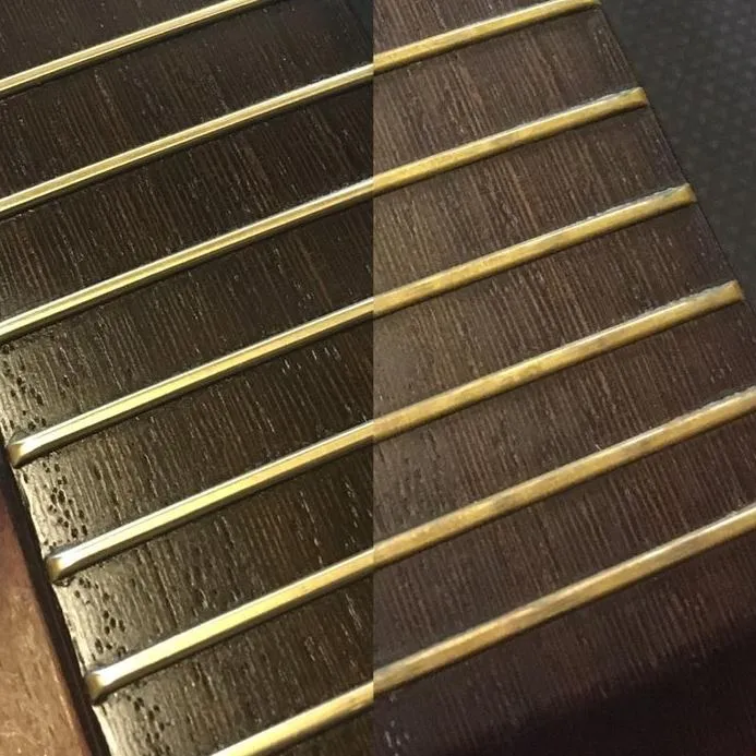 Unfinished Ebony Fretboard Care using our F-ONE Oil Cleaner and Conditioner