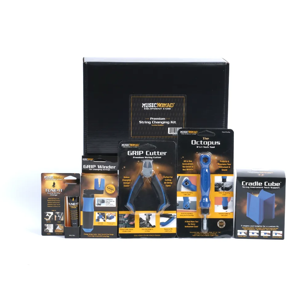 1 (2) Includes String Cutter, String Winder, Neck Support, Multi Tool, and Tune It Lube