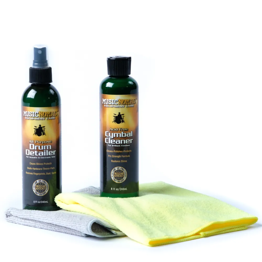 1-webp drum and cymbal care kit for an acoustic and electronic drum kit