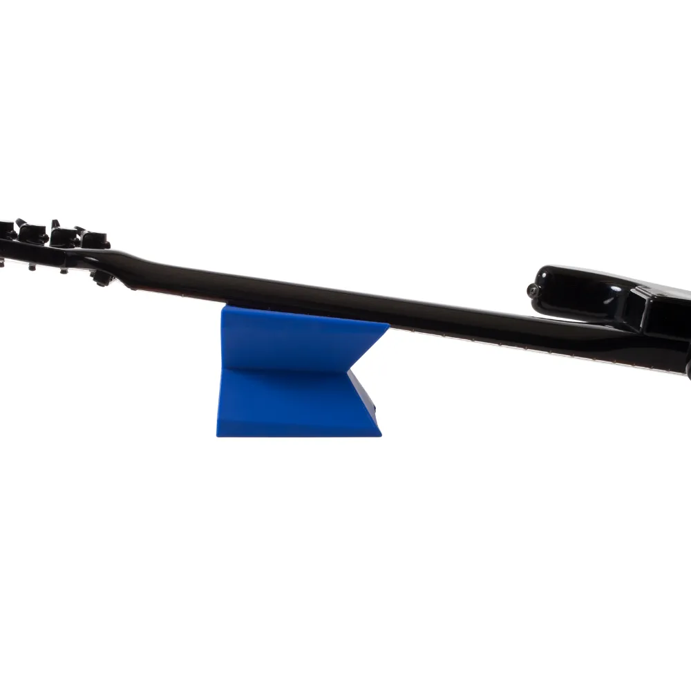 Holds neck while you work on the guitar electronics