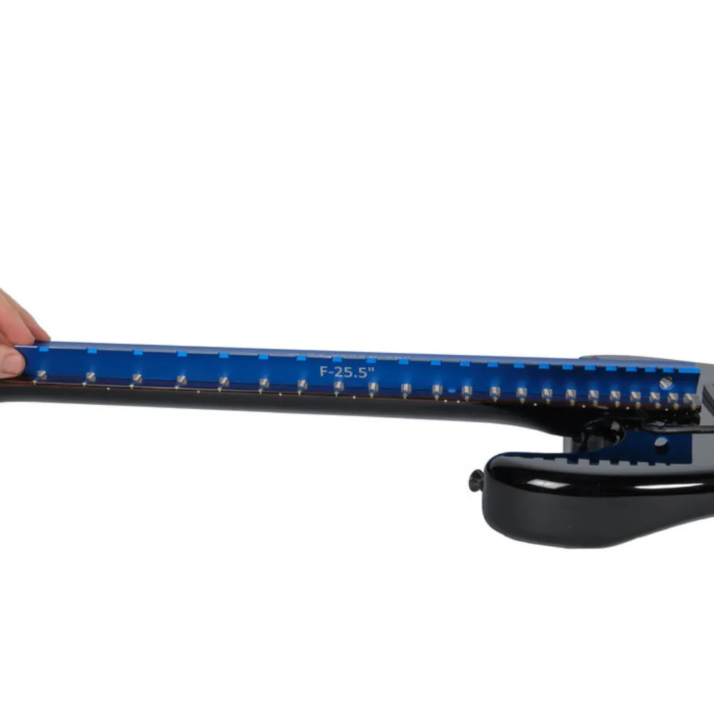 Tri-Beam 3 'n 1 Dual Notched Straightedge & Precision Straightedge for Acoustic and Electric Guitars