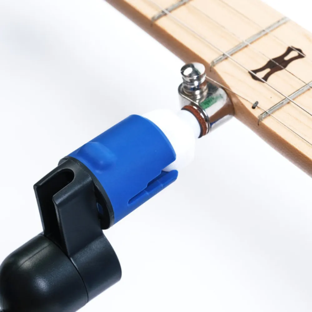 innovative rubber lined head smoothly & silently slips over banjo tuning pegs