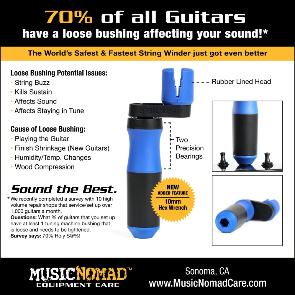 MN221: GRIP Winder - Rubber Lined, Dual Bearing Peg Winder