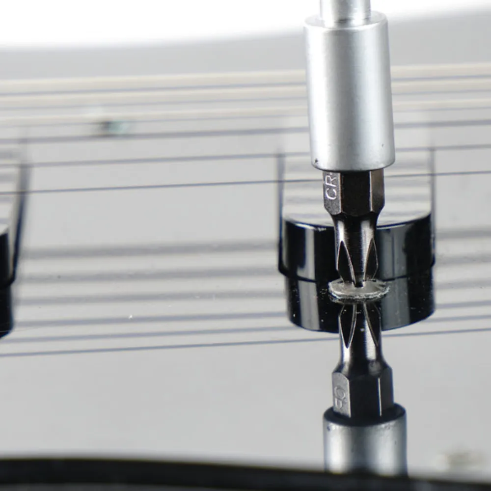 Screwdriver that adjusts electronic guitar pickups