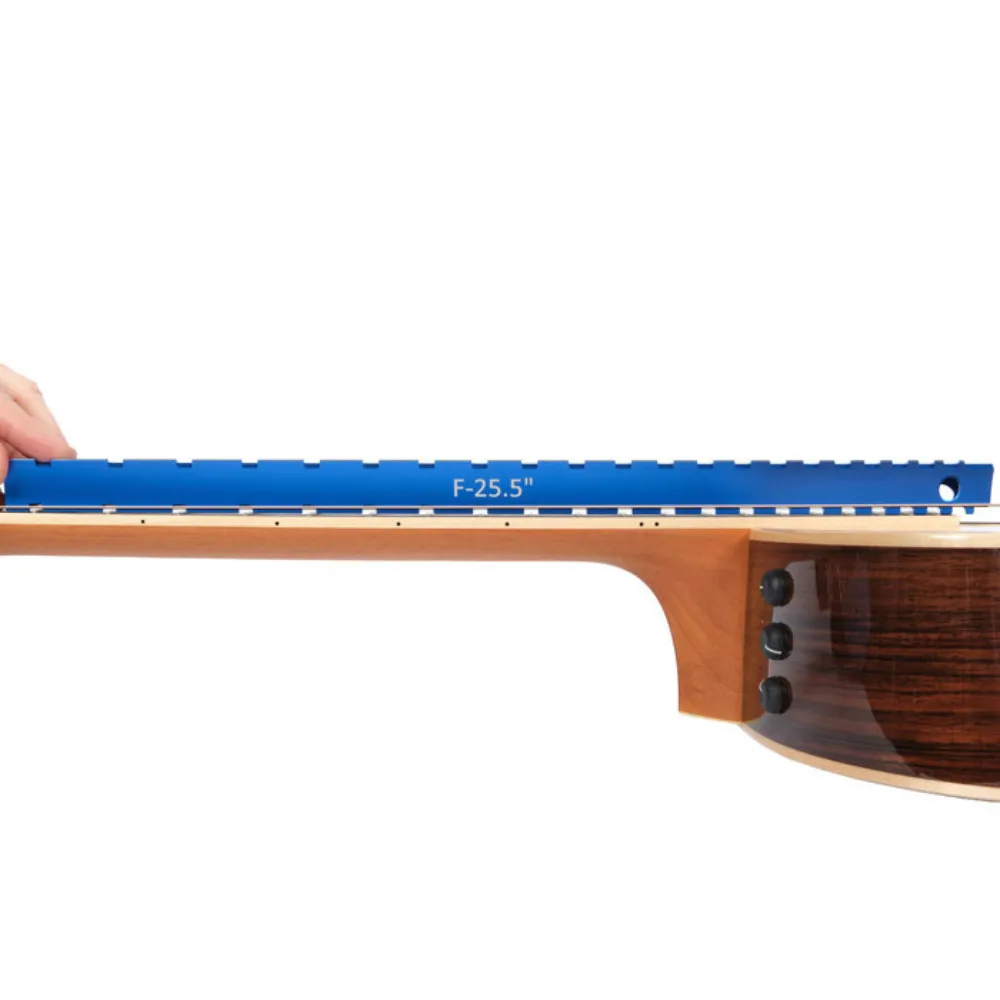 Tri-Beam 3 'n 1 Dual Notched Straightedge & Precision Straightedge for Acoustic and Electric Guitars