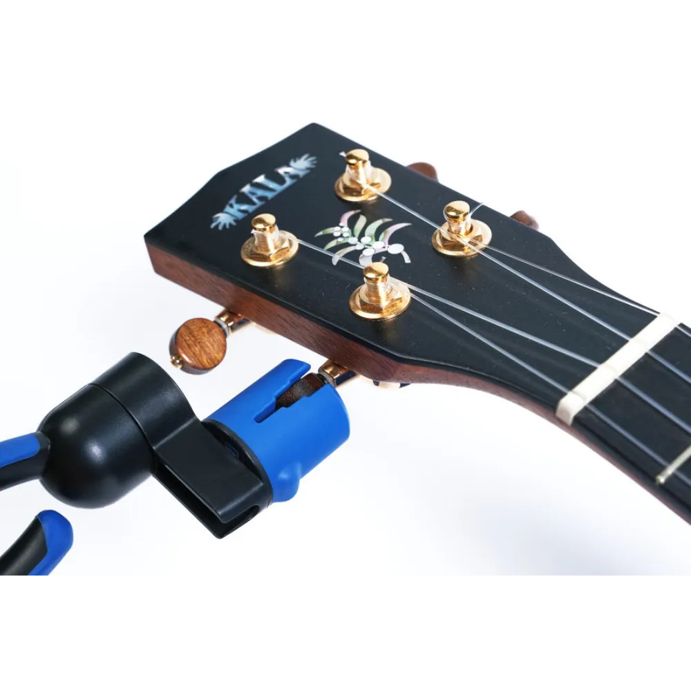 innovative rubber lined head smoothly & silently slips over ukulele tuning pegs