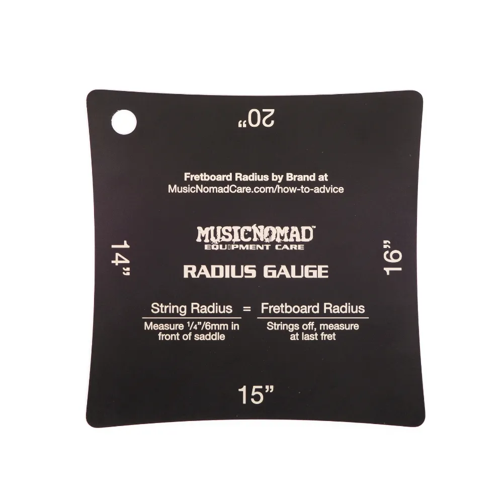 Guitar Radius Gauge for strings and fretboard
