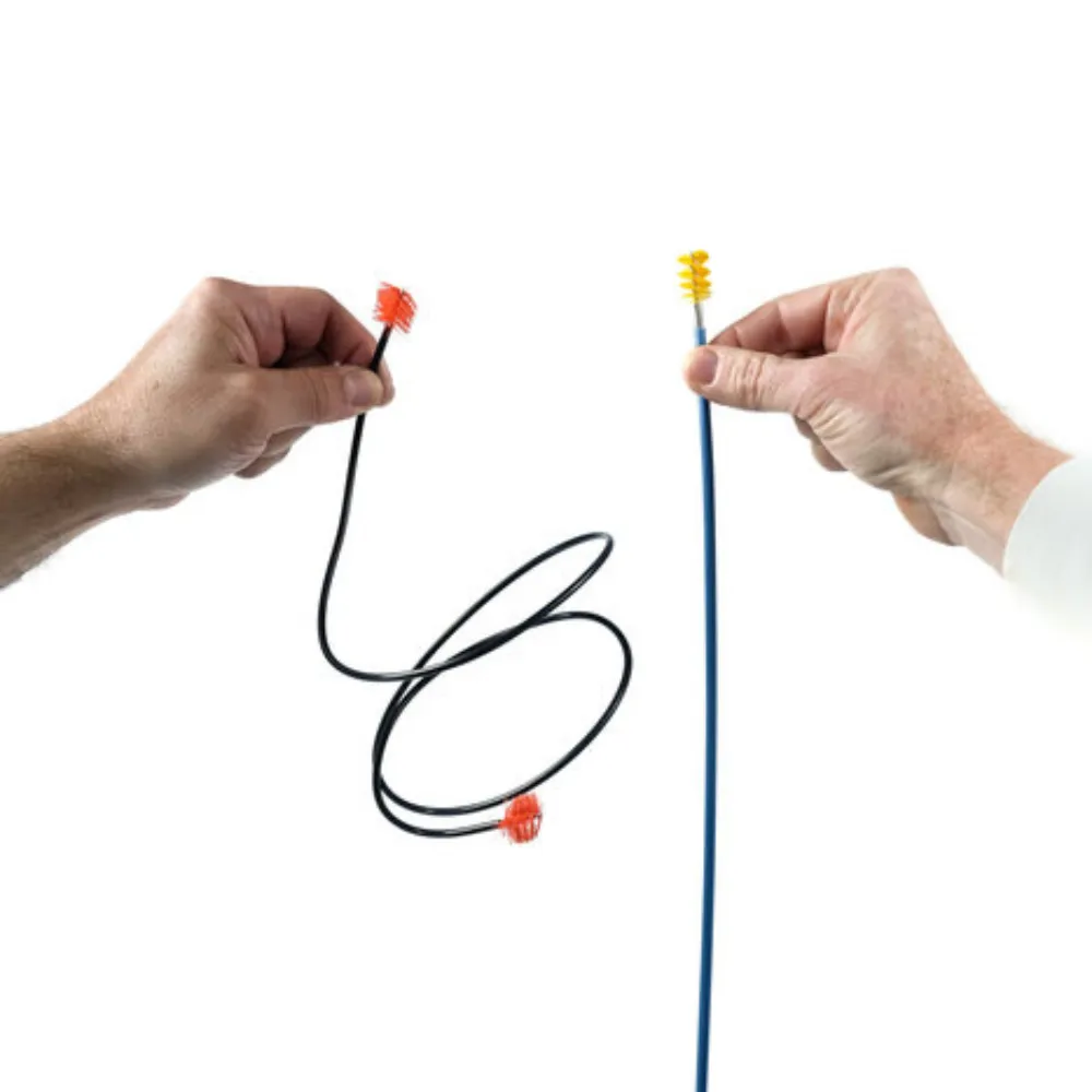 9 Our unique protective liner uncoils to straight vs. the competition that does not.