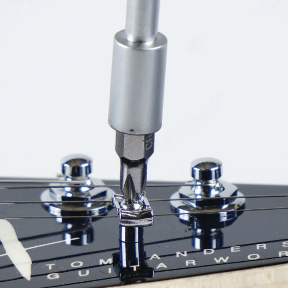 Screwdriver for tightening loose guitar string guides